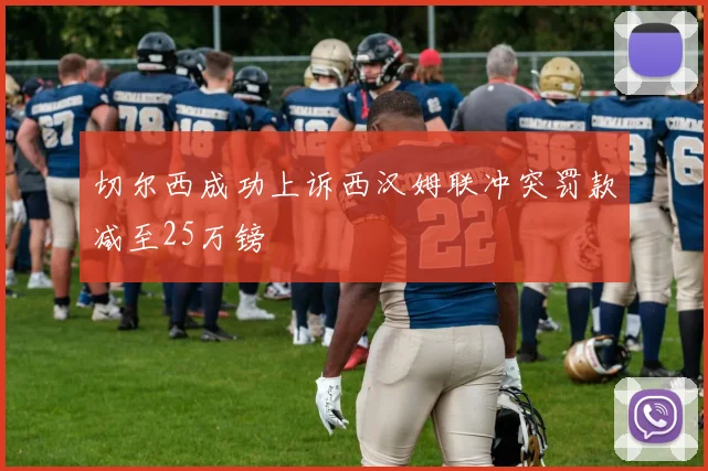 切尔西成功上诉西汉姆联冲突罚款减至25万镑